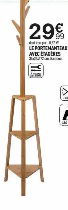 Centrakor Le portemanteau avec étagères offre