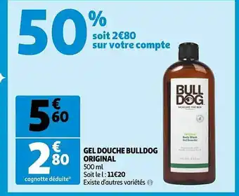 Auchan Gel douche bulldog original offre