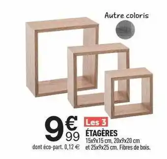 Centrakor Les 3 étagères offre