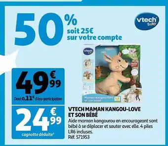 Auchan Vtech maman kangou-love et son bébé offre
