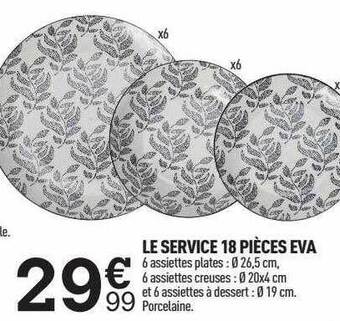 Centrakor Le service 18 pièces eva offre