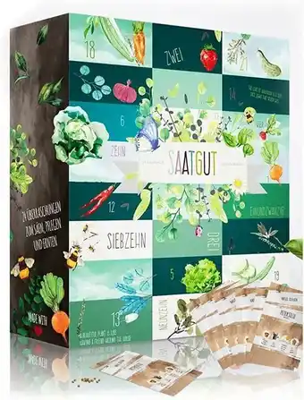 Calendrier de l'avent des graines pour les jardiniers à semer i 24 délicieuses variétés de légumes, herbes et fruits pour ...