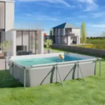 E.Leclerc Brico Tectake piscine tubulaire rectangulaire 3,75 m x 2,82 m x 0,7 m - gris offre
