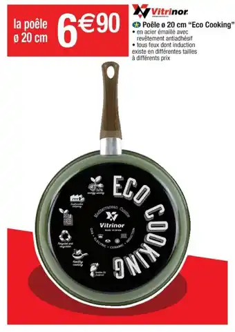 Cora x Carrefour Poêle Ø 20 cm Eco Cooking offre