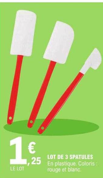 E.Leclerc Lot de 3 spatules offre