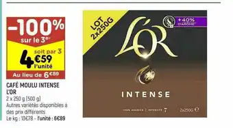 Leader Price Café moulu intense l'or offre