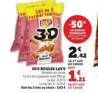 Super U 3d's bugles lay's offre