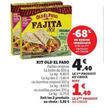 Super U Kit old el paso offre