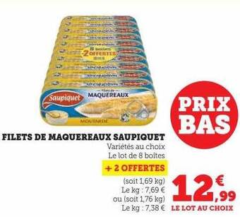 Super U Filets de maquereaux saupiquet offre