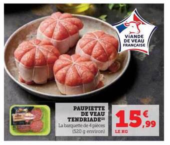 U Express Paupiette de veau tendriade offre
