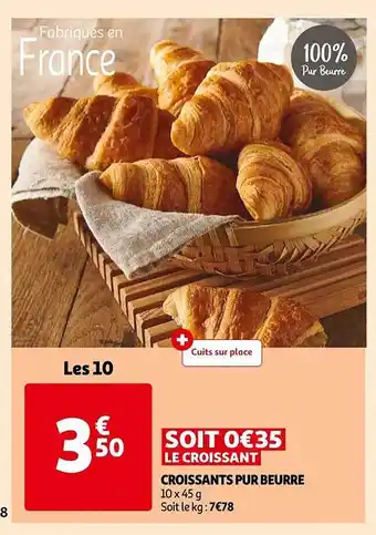 Auchan Croissants pur beurre offre