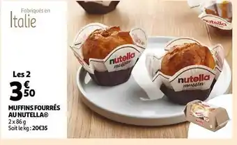 Auchan Muffins fourrés au nutella offre