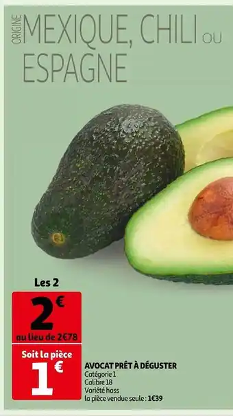 Auchan Avocat prêt à déguster offre
