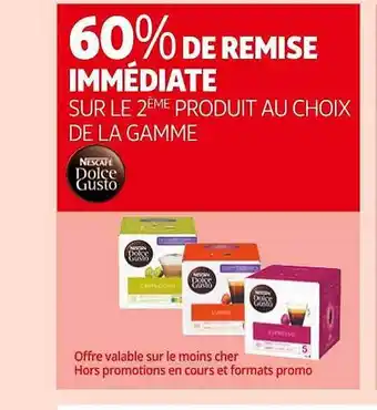 Auchan La gamme nescafé dolce gusto offre
