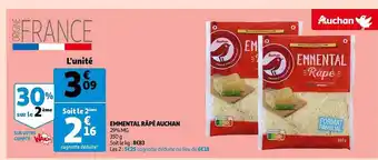Auchan Emmental râpé auchan offre