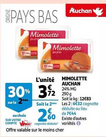 Auchan Mimolette auchan offre