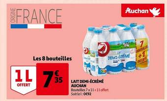 Auchan Lait demi-écrémé auchan offre
