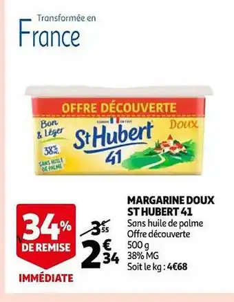 Auchan Margarine doux st hubert 41 offre