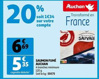 Auchan Saumon fumé auchan offre