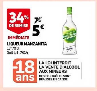 Auchan Liqueur manzanita offre