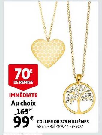 Auchan Collier or 375 millièmes offre
