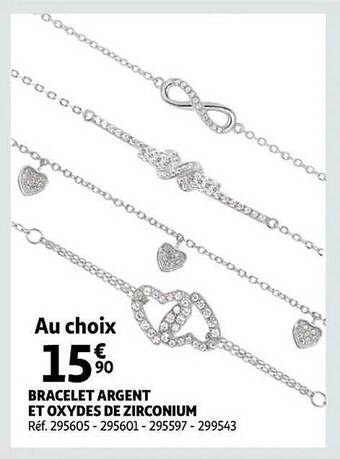 Auchan Bracelet argent et oxydes de zirconium offre