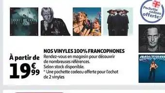 Auchan Nos vinyles 100% francophones offre