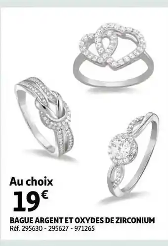 Auchan Bague argent et oxydes de zirconium offre