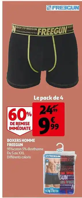 Auchan Boxers homme freegun offre