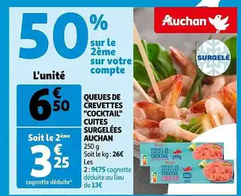 Auchan Queues de crevettes offre