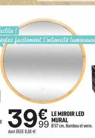 Centrakor Le miroir led mural offre