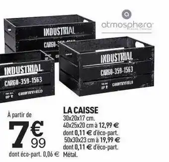Centrakor La caisse atmosphera offre
