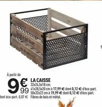 Centrakor La caisse offre