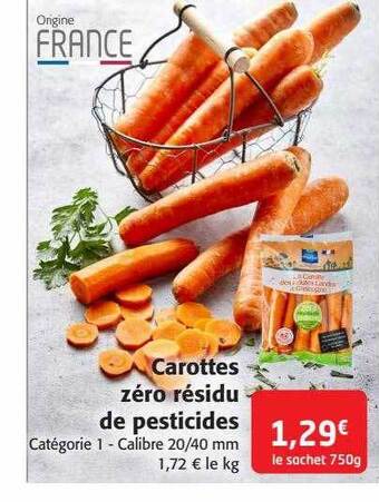 Colruyt Carottes zéro résidu de pesticides offre