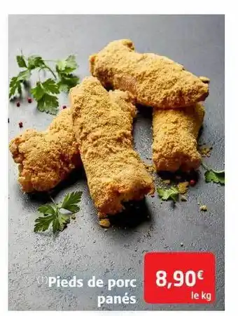Pieds de porc panés