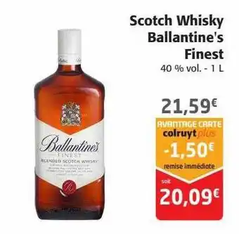 Colruyt Scotch whisky ballantine's finest offre