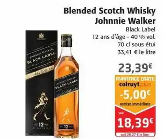 Colruyt Blended scotch whisky johnnie walker black label offre