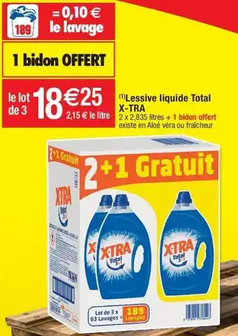 Cora x Carrefour Lessive liquide x-tra offre