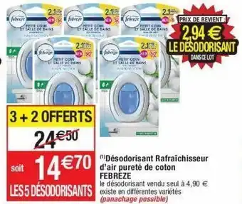 Cora x Carrefour Désodorisant febreze offre
