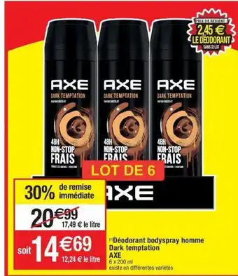 Cora x Carrefour Déodorant en spray axe offre