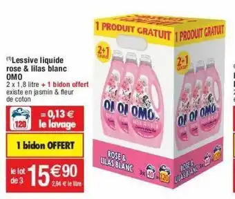 Cora x Carrefour Lessive liquide omo offre