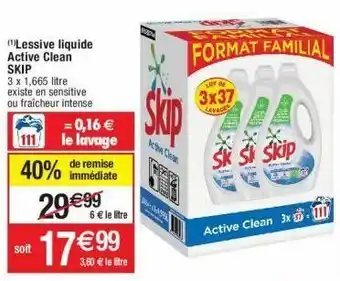 Cora x Carrefour Lessive liquide skip offre