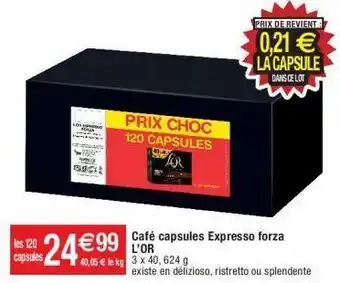 Cora x Carrefour Capsules de café l'or offre