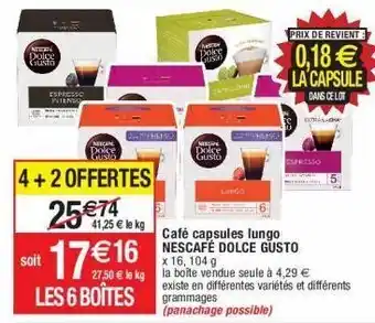 Cora x Carrefour Capsules de café nescafé offre
