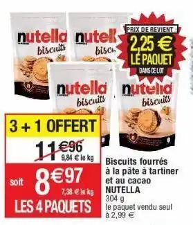 Cora x Carrefour Biscuits nutella offre