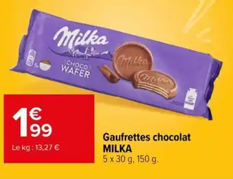 Gaufrettes chocolat Milka