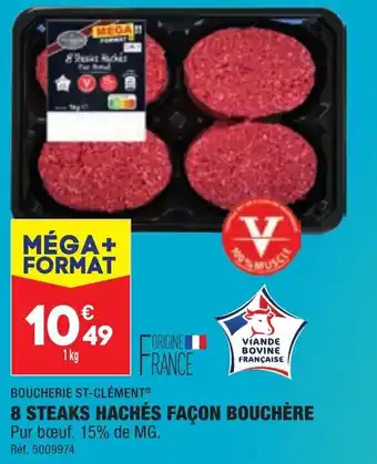ALDI 8 Steaks Hachés Façon Bouchère offre
