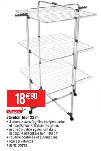 Cora x Carrefour Étendoir tour 33 m offre
