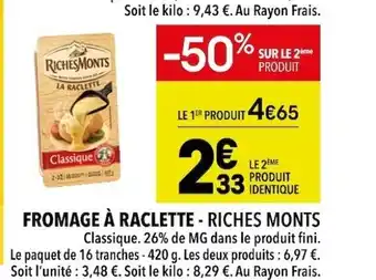 Supeco Fromage A Raclette offre