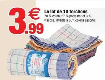 Bazarland Le lot de 10 torchons offre